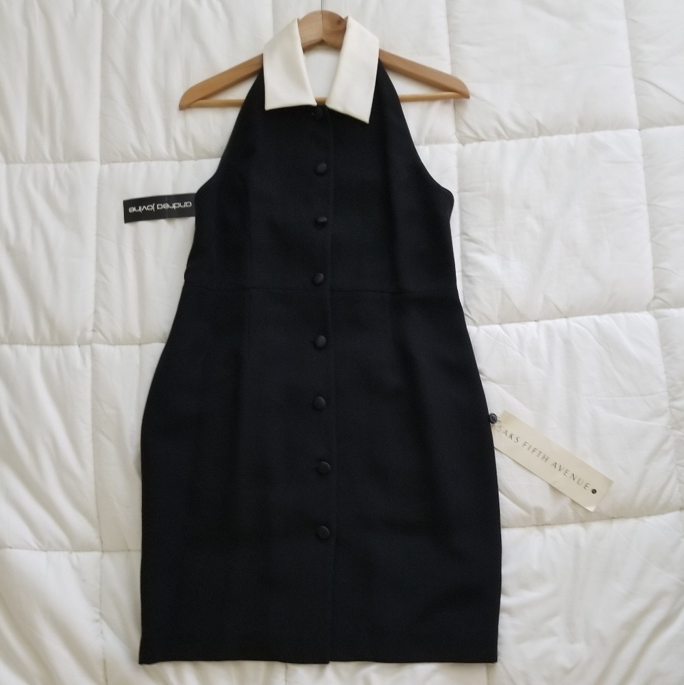 Gorgeous short haltet style tuxedo style dress